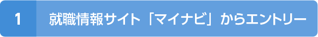 1.就職情報サイト「マイナビ」からエントリー 