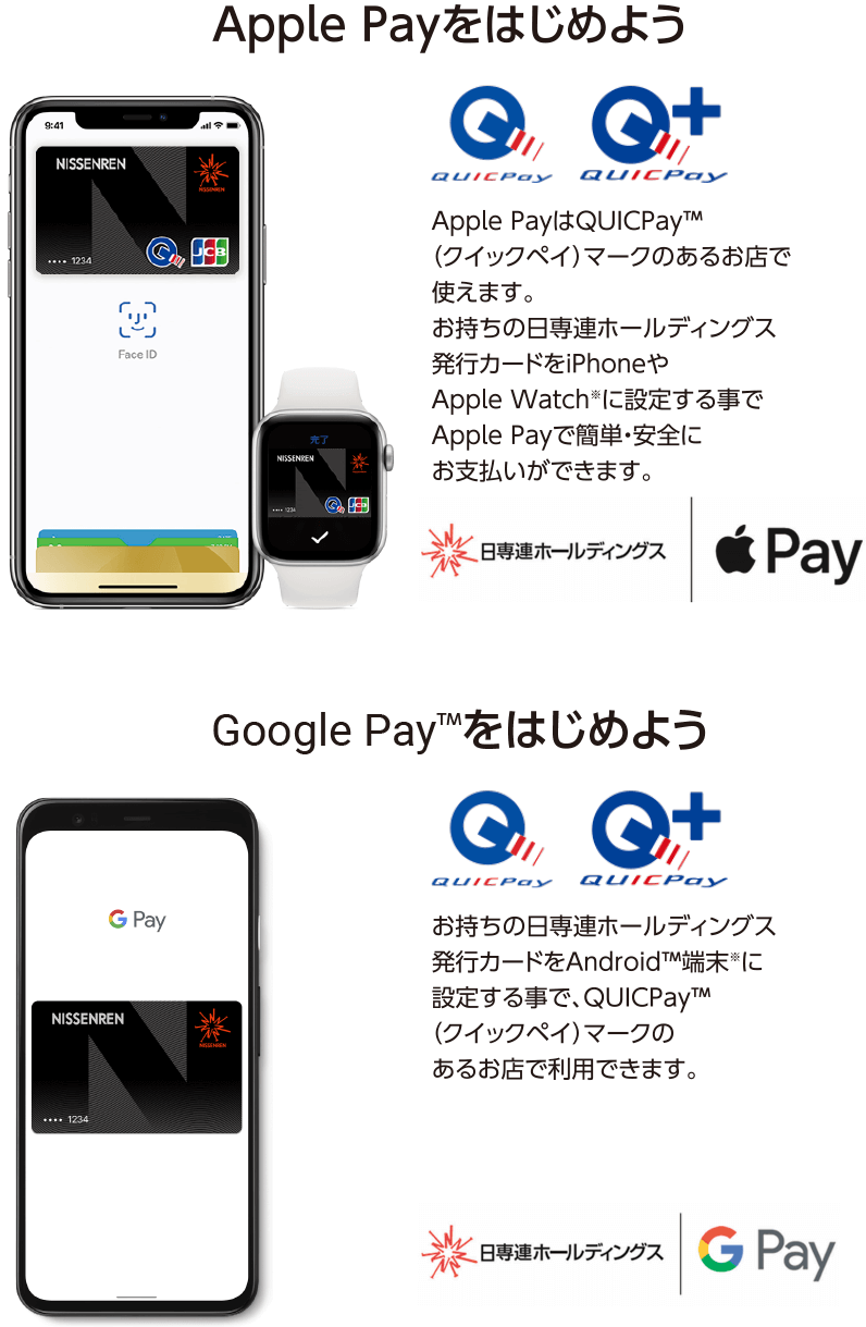 Apple Pay／Google PayTMをはじめよう
